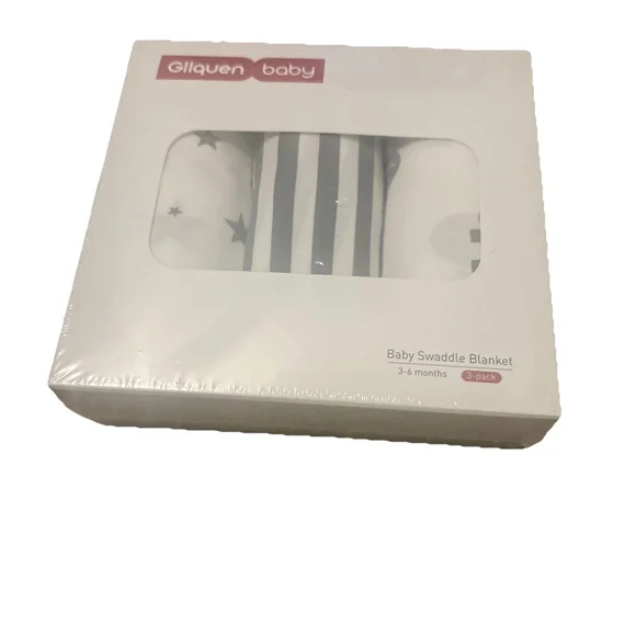 Baby Swaddle Blanket 3 Pack Organic Cotton 0-3 Months NEW & SEALED! - Picture 2 of 4